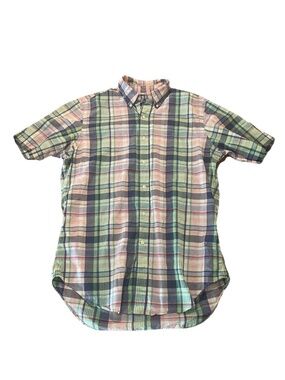 Ralph Lauren Men’s Pink Blue Plaid Button Up Classic Fit Shirt M Easter Preppy